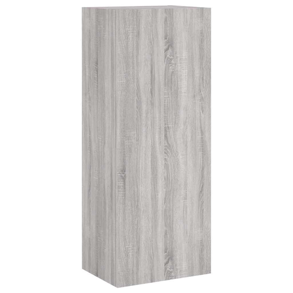 Unités murales TV 4 pcs sonoma gris bois d'ingénierie - XIOS