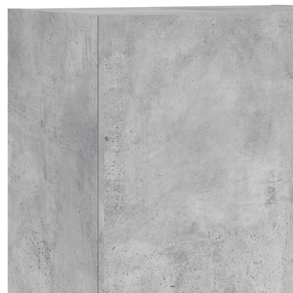 Unités murales TV 5 pcs gris béton bois d'ingénierie - XIOS