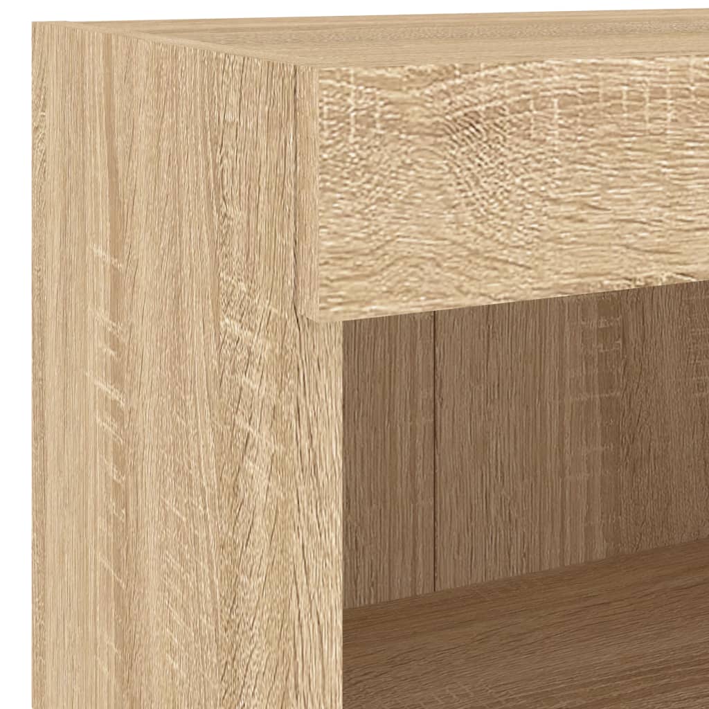 Meuble TV muraux 4 pcs avec lumières LED chêne sonoma - XIOS