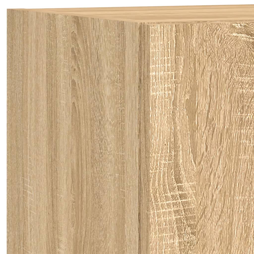 Unités murales TV avec LED 5 pcs chêne sonoma bois d'ingénierie - XIOS