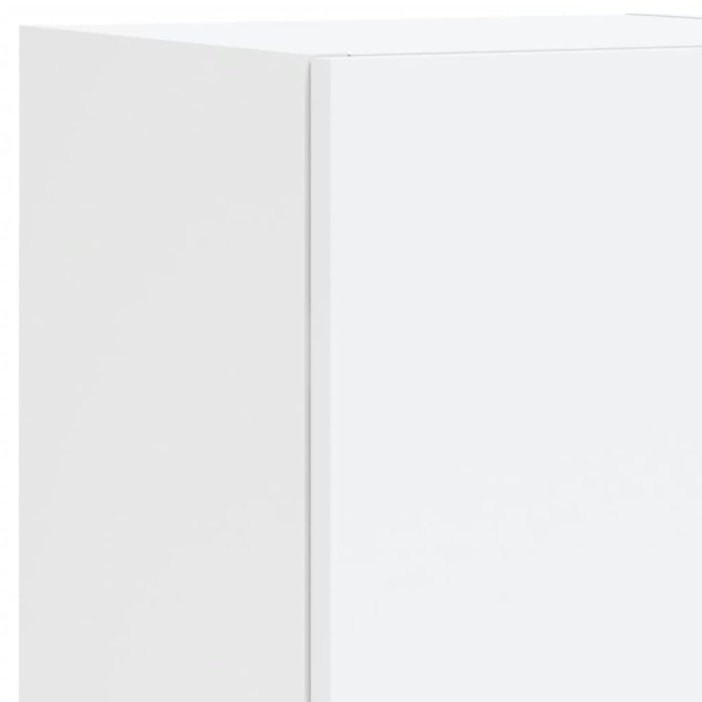 Unités murales TV avec LED 5 pcs blanc bois d'ingénierie - XIOS