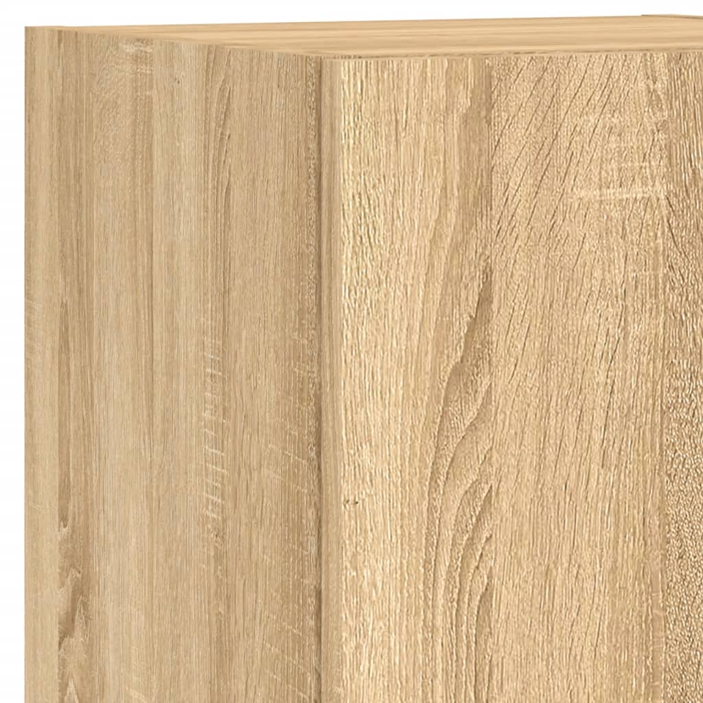 Unités murales TV avec LED 5 pcs chêne sonoma bois d'ingénierie - XIOS