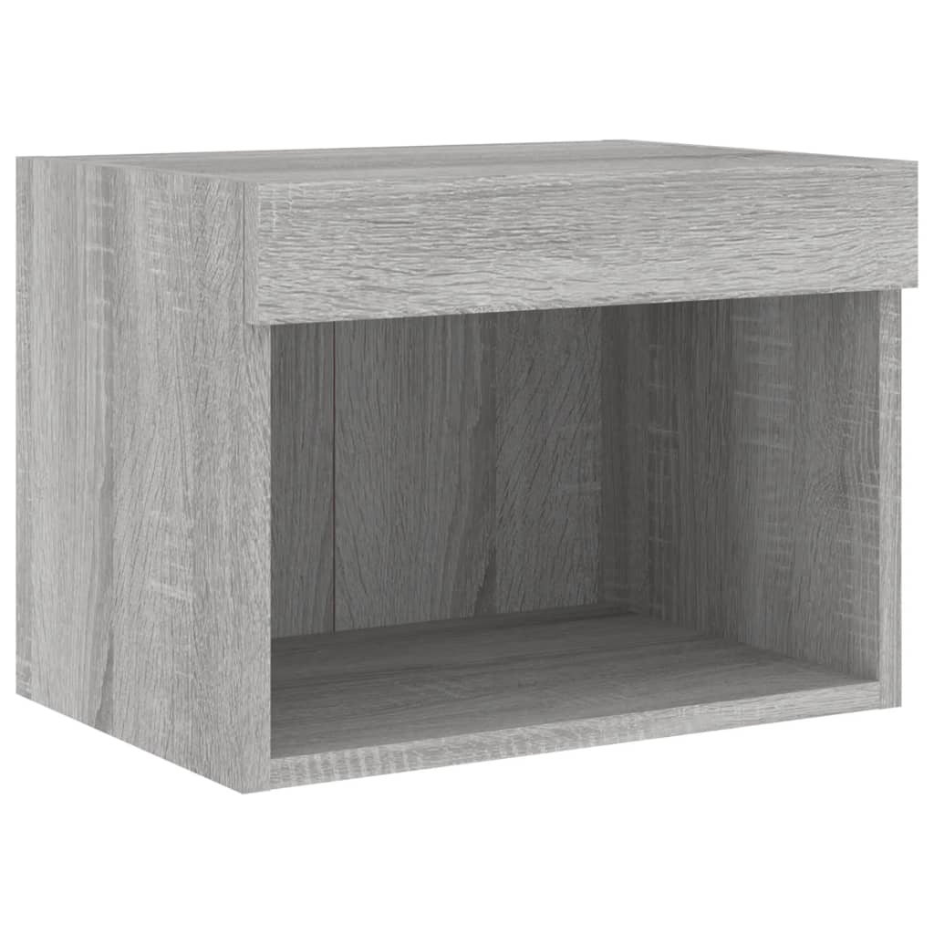 Unités murales TV avec LED 5 pcs gris sonoma bois d'ingénierie - XIOS