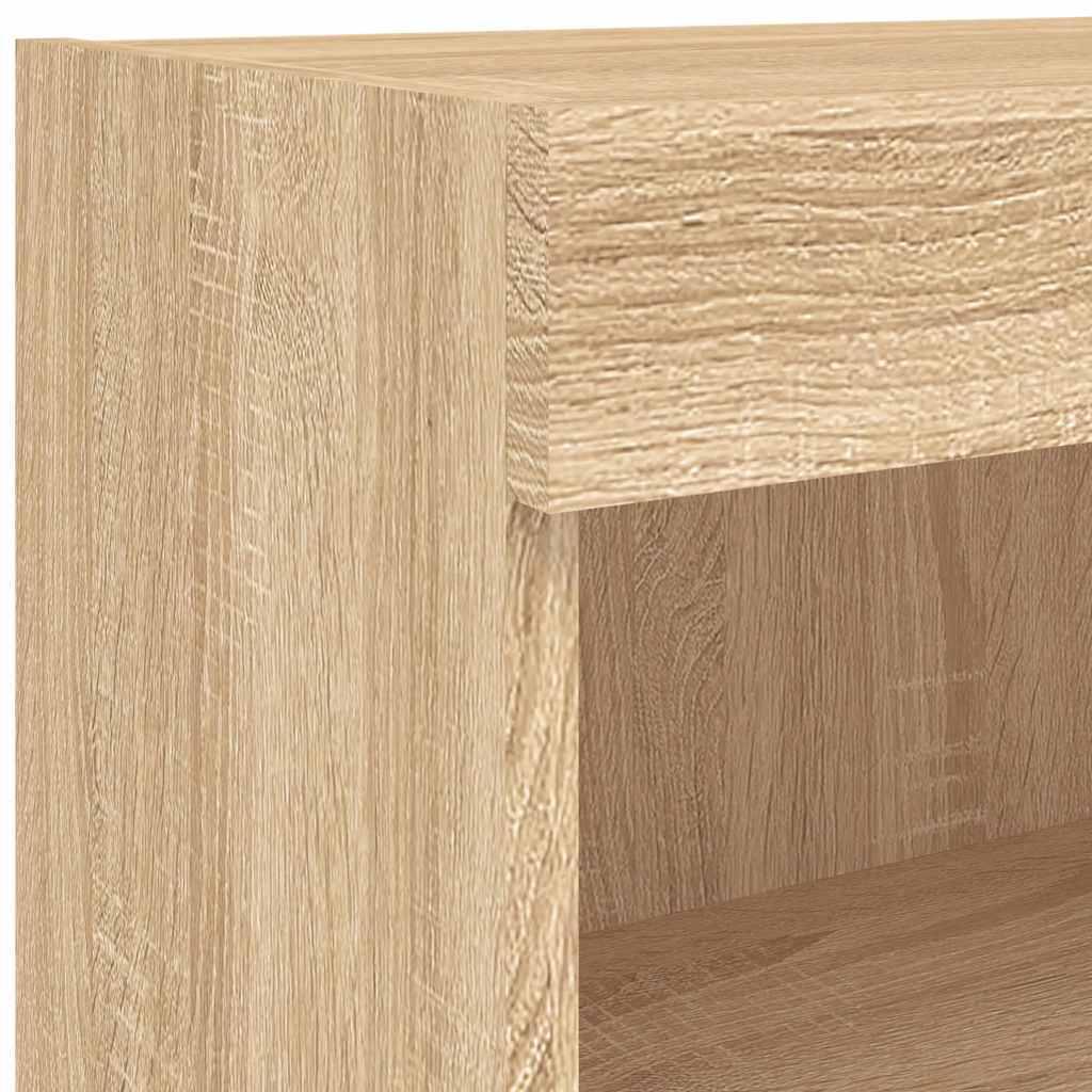 Unités murales TV avec LED 8 pcs chêne sonoma bois d'ingénierie - XIOS