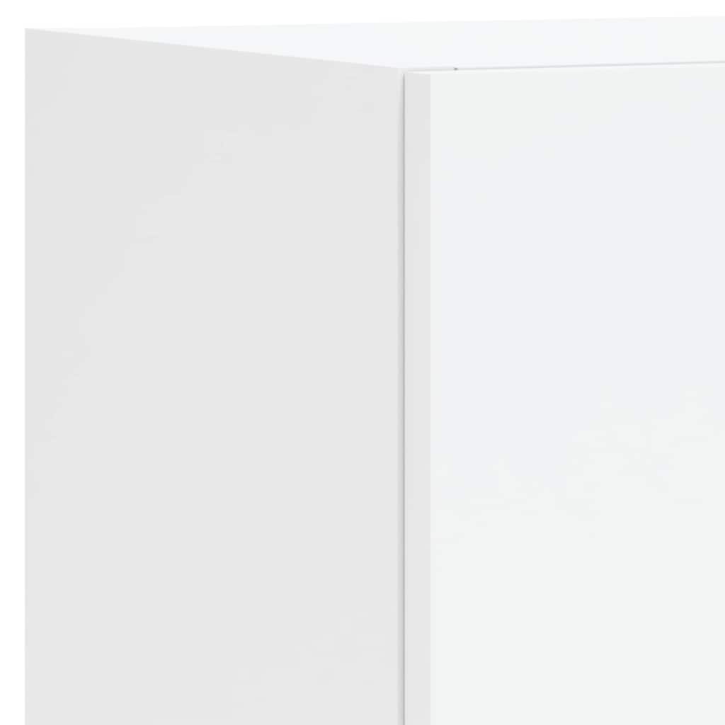 Unités murales TV avec LED 4 pcs blanc bois d'ingénierie - XIOS