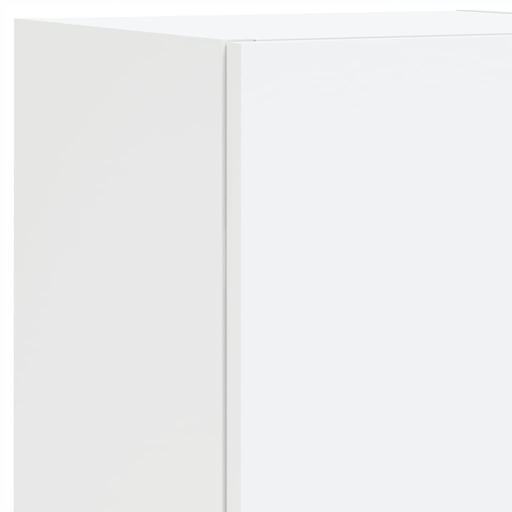 Unités murales TV avec LED 4 pcs blanc bois d'ingénierie - XIOS