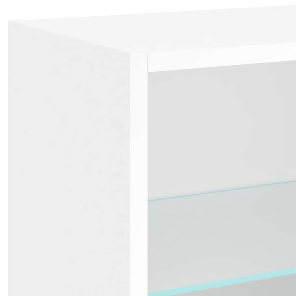 Unités murales TV avec LED 8 pcs blanc bois d'ingénierie - XIOS