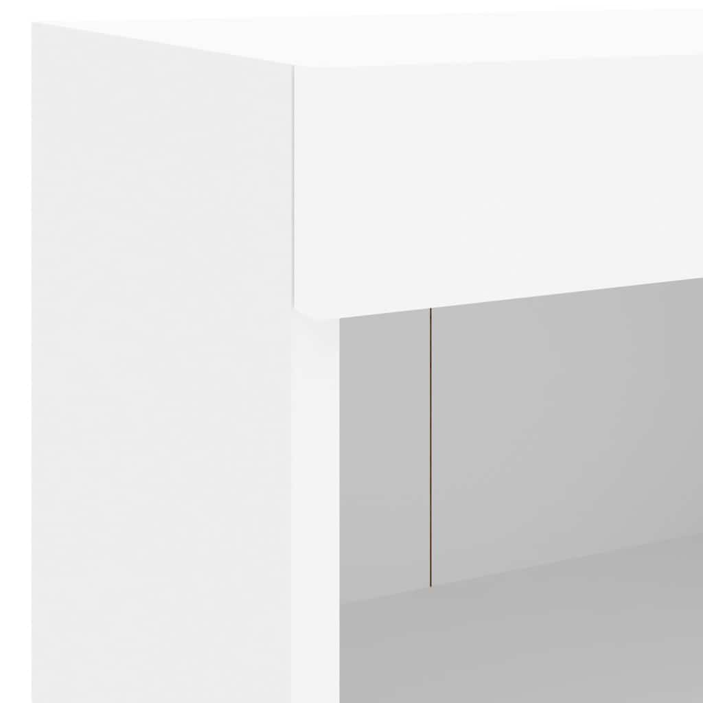Unités murales TV avec LED 8 pcs blanc bois d'ingénierie - XIOS