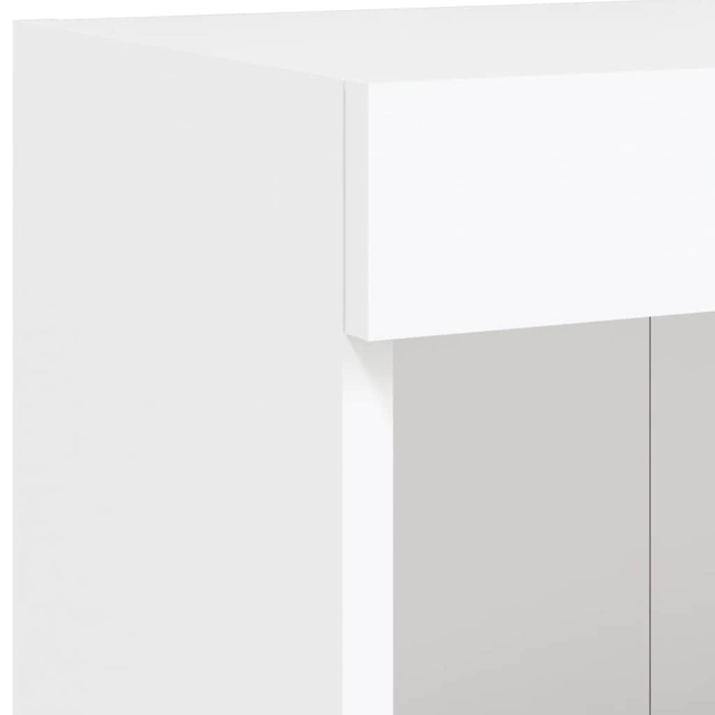 Unités murales TV avec LED 6 pcs blanc bois d'ingénierie - XIOS