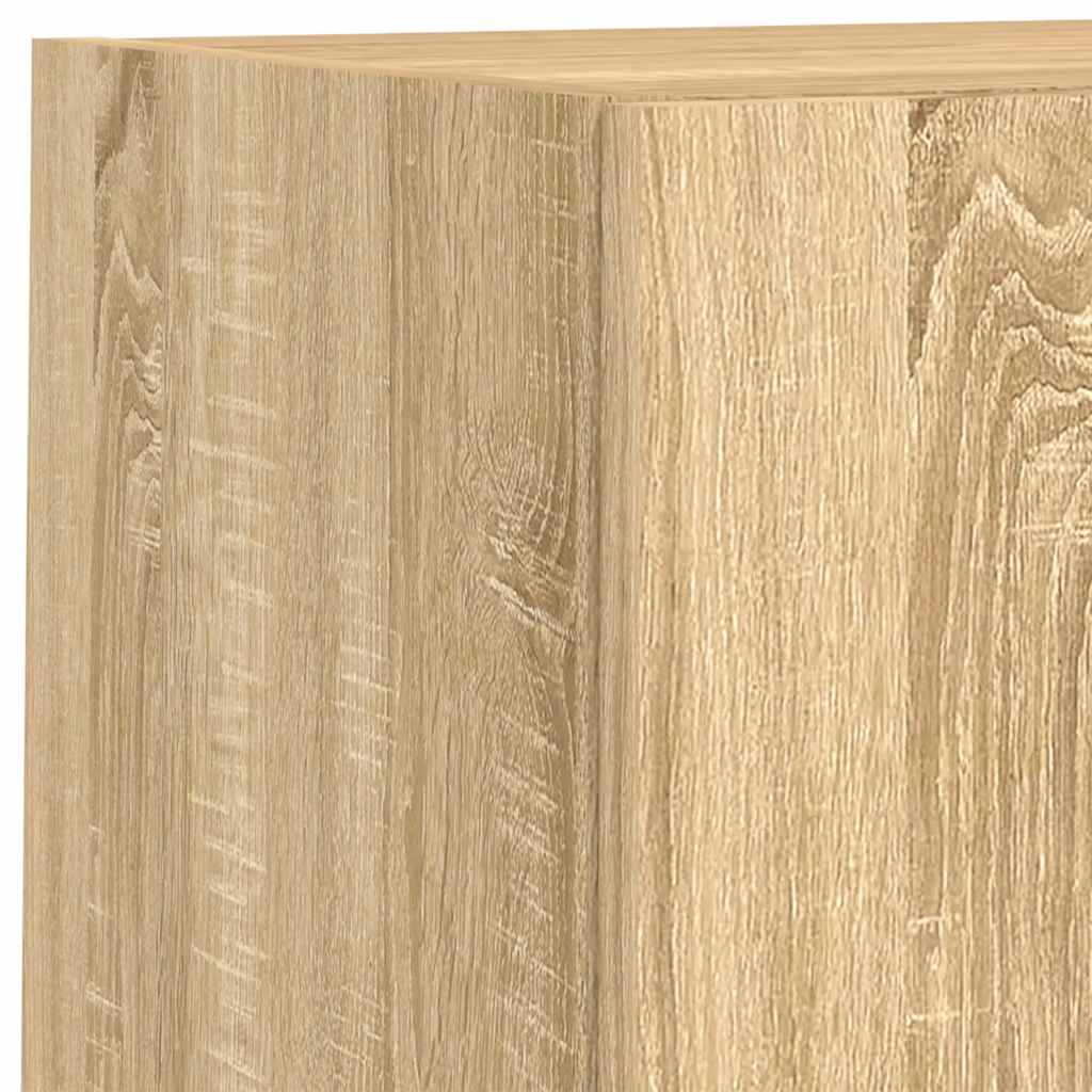 Unités murales TV avec LED 6 pcs chêne sonoma bois d'ingénierie
