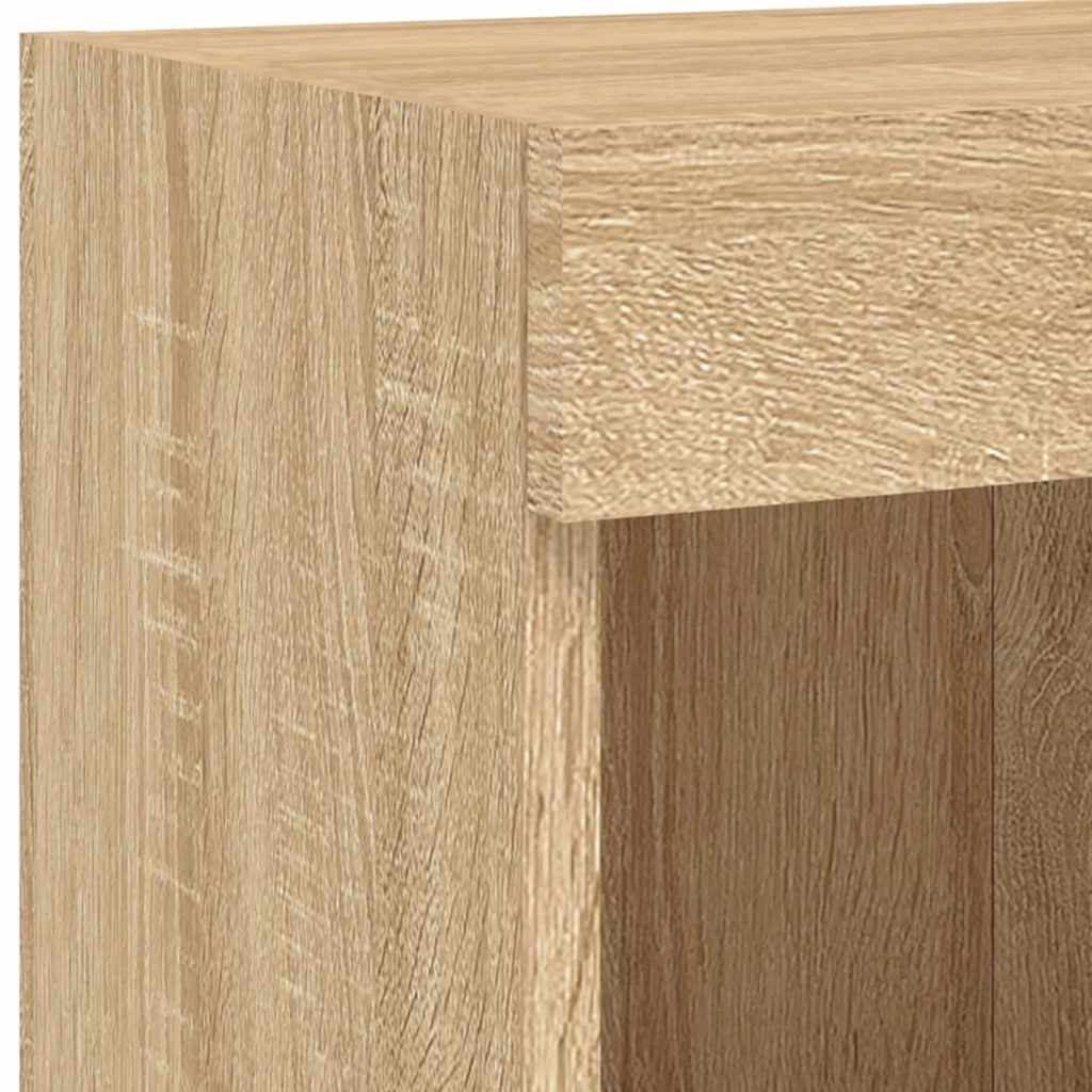 Unités murales TV avec LED 6 pcs chêne sonoma bois d'ingénierie