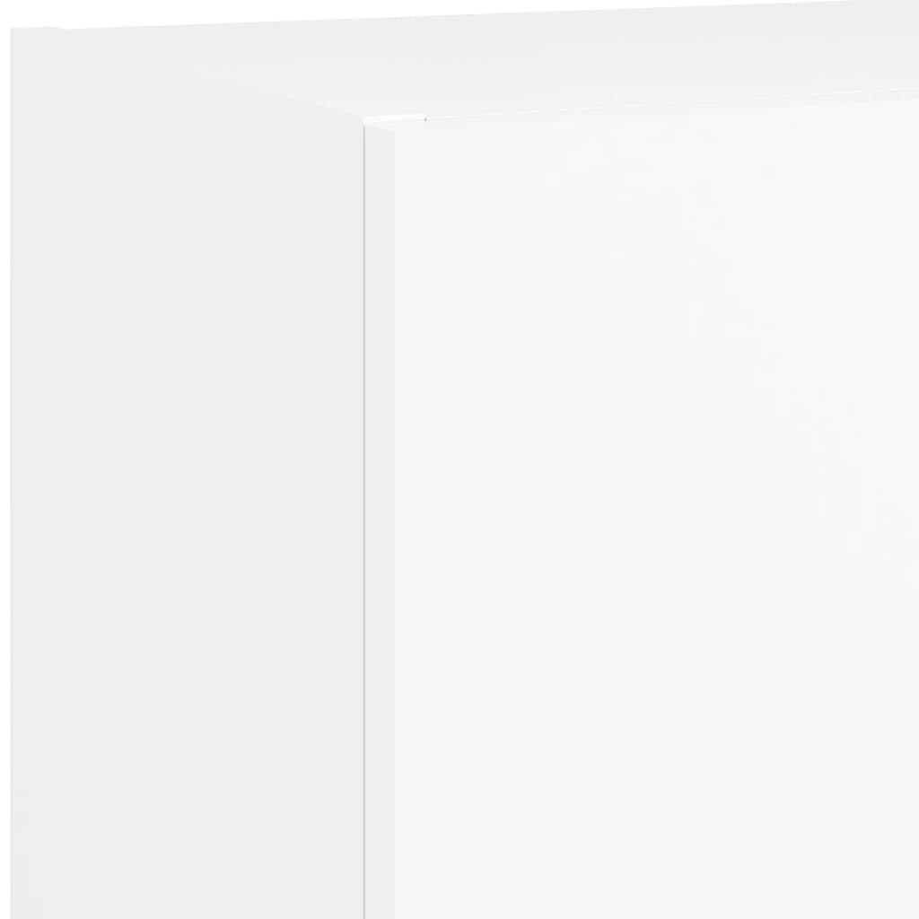 Unités murales TV avec LED 5 pcs blanc bois d'ingénierie - XIOS