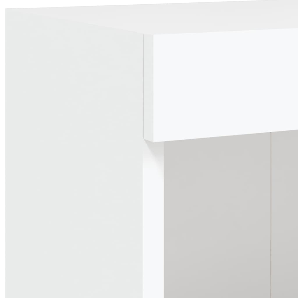 Unités murales TV avec LED 6 pcs blanc bois d'ingénierie - XIOS