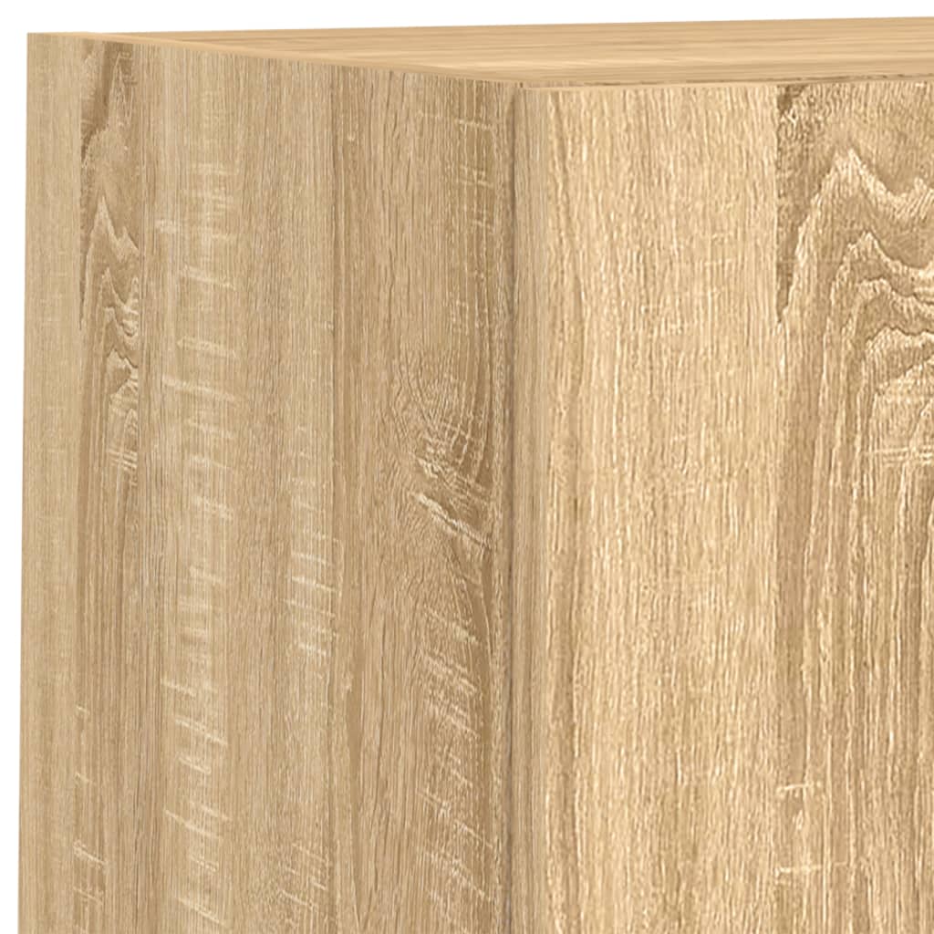Unités murales TV avec LED 6 pcs chêne sonoma bois d'ingénierie - XIOS