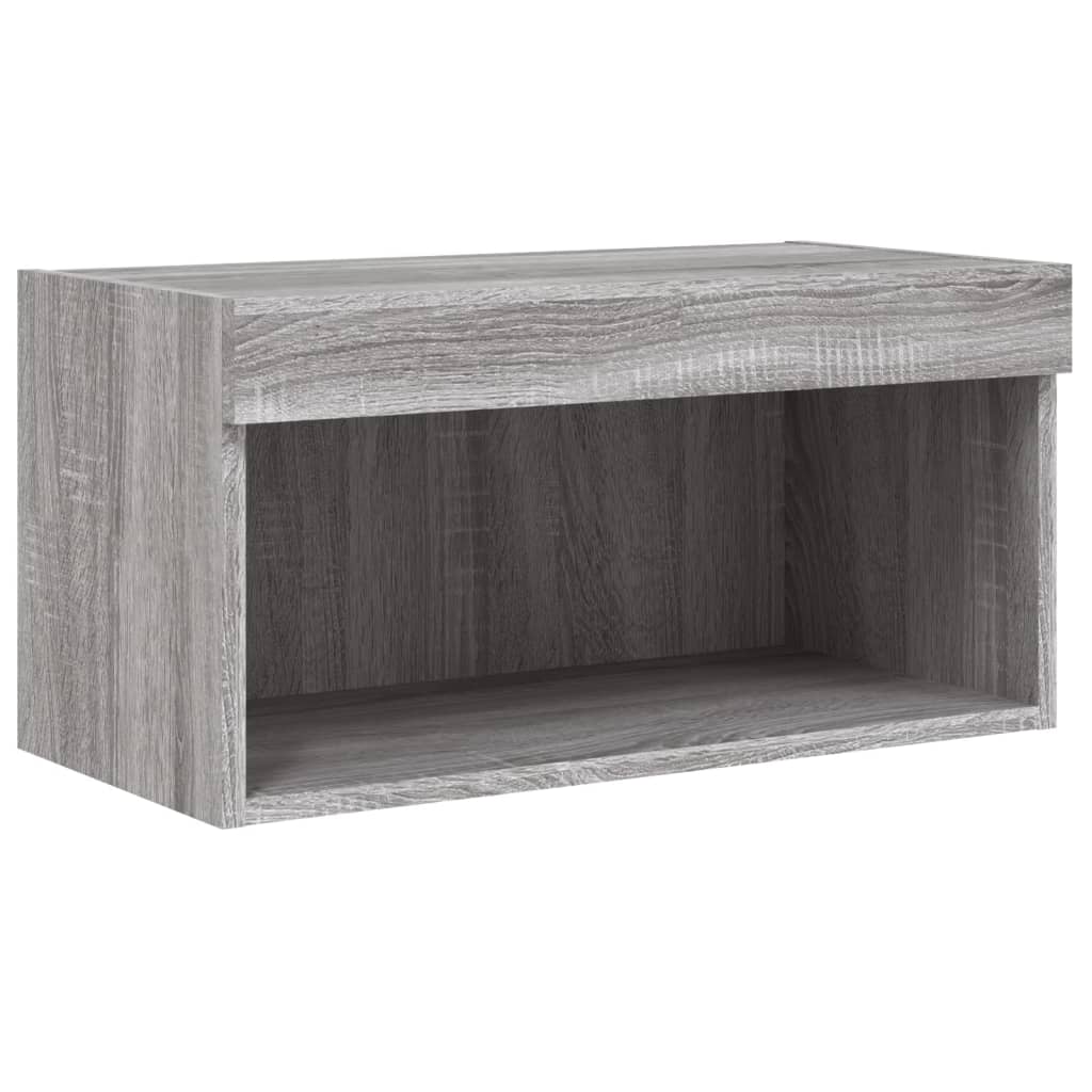 Unités murales TV avec LED 6 pcs gris sonoma bois d'ingénierie - XIOS
