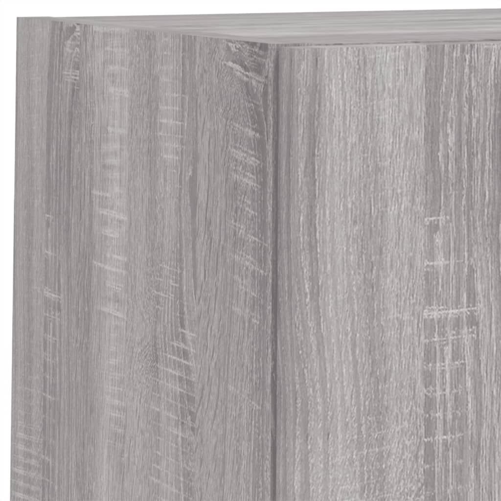 Unités murales TV avec LED 6 pcs gris sonoma bois d'ingénierie - XIOS