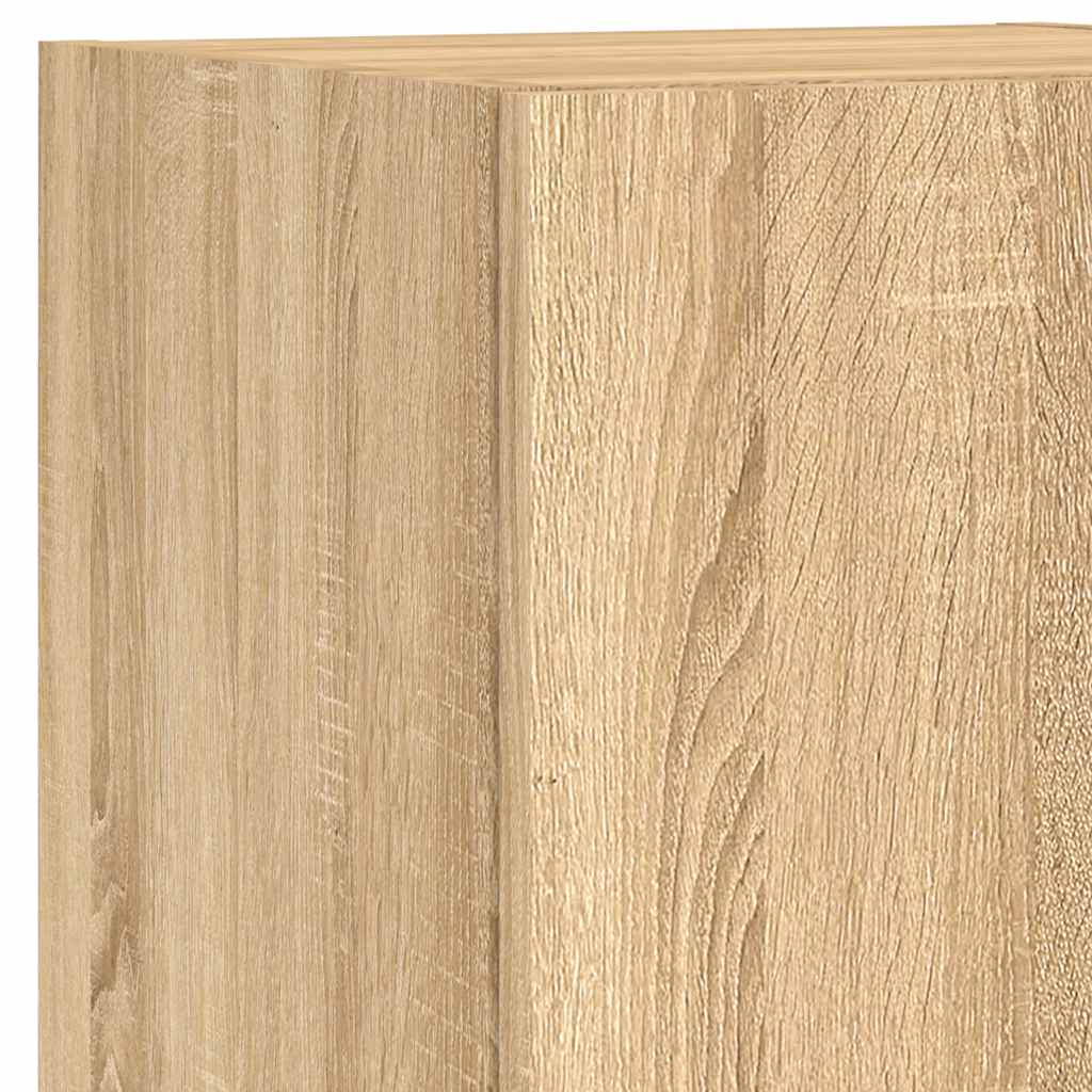 Unités murales TV avec LED 4 pcs chêne sonoma bois d'ingénierie - XIOS