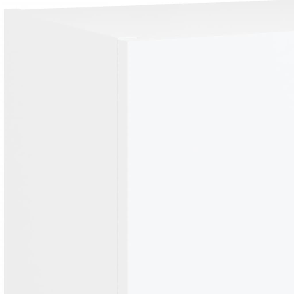 Unités murales TV avec LED 5 pcs blanc bois d'ingénierie - XIOS