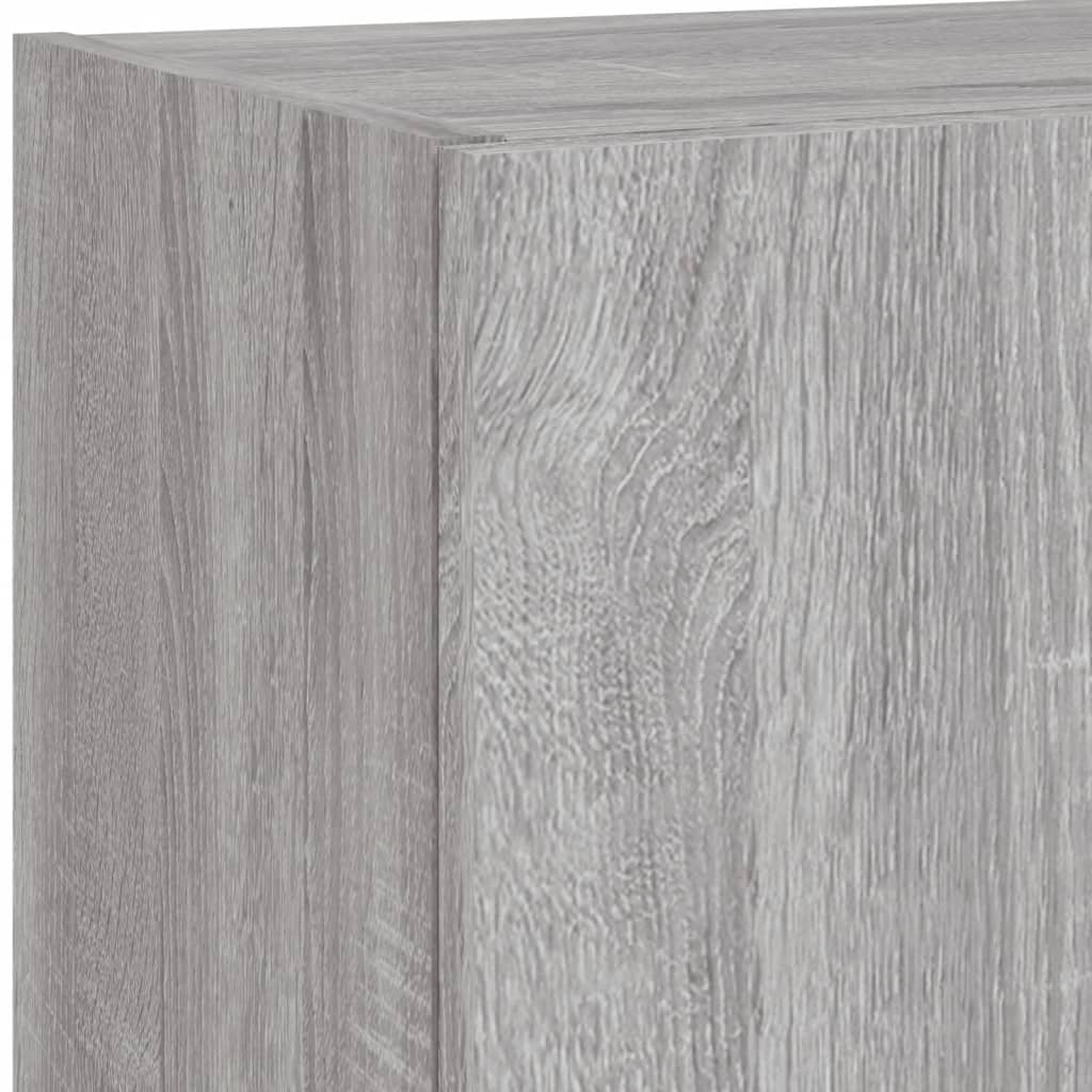 Unités murales TV avec LED 5 pcs gris sonoma bois d'ingénierie - XIOS