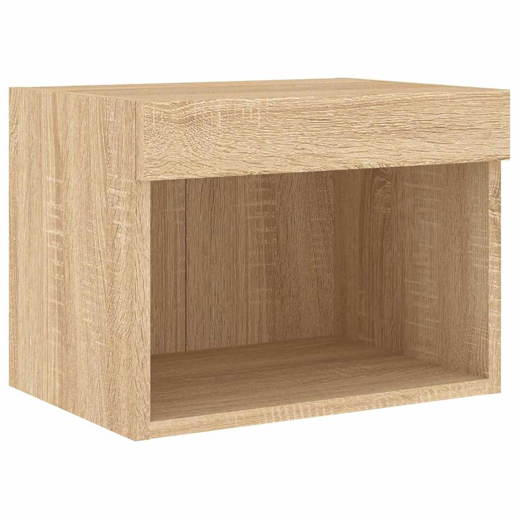 Ensemble de meubles TV muraux 7pcs et lumières LED chêne sonoma - XIOS