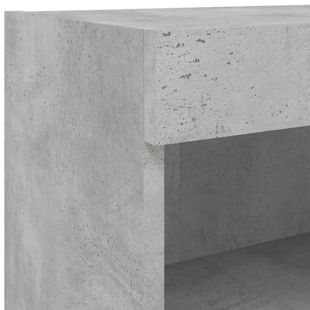 Ensemble de meubles TV muraux 8 pcs et lumières LED gris béton
