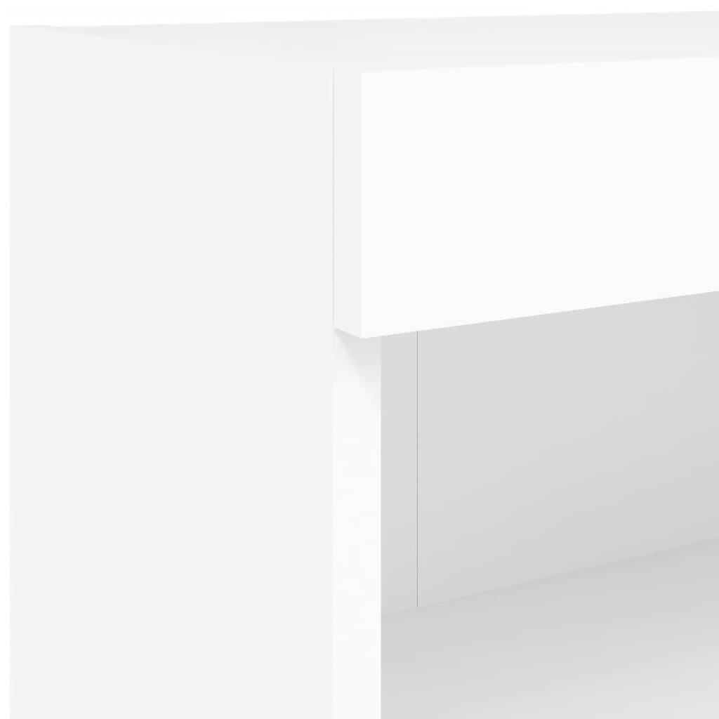 Ensemble de meubles TV muraux 7 pcs avec lumières LED blanc