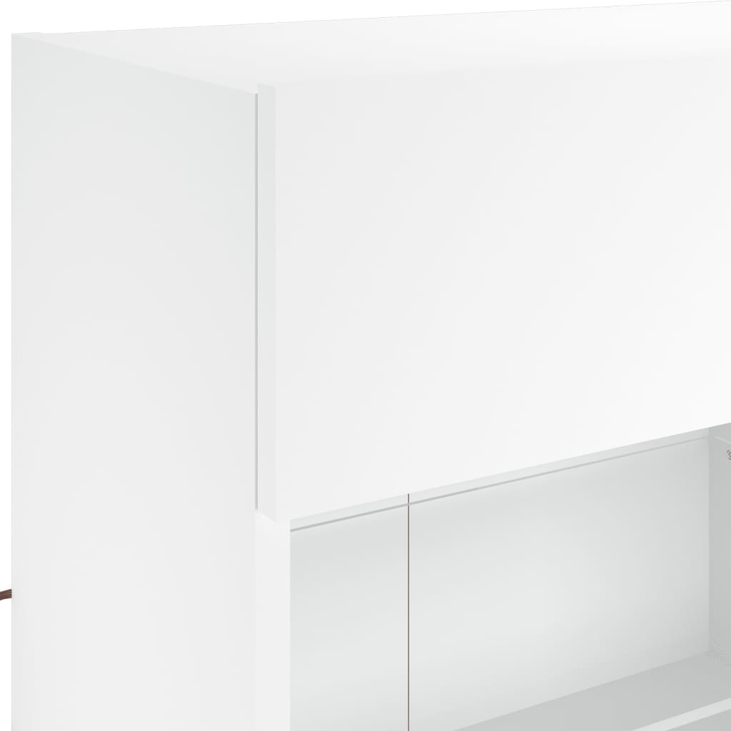 Ensemble de meubles TV muraux 6 pcs avec lumières LED blanc