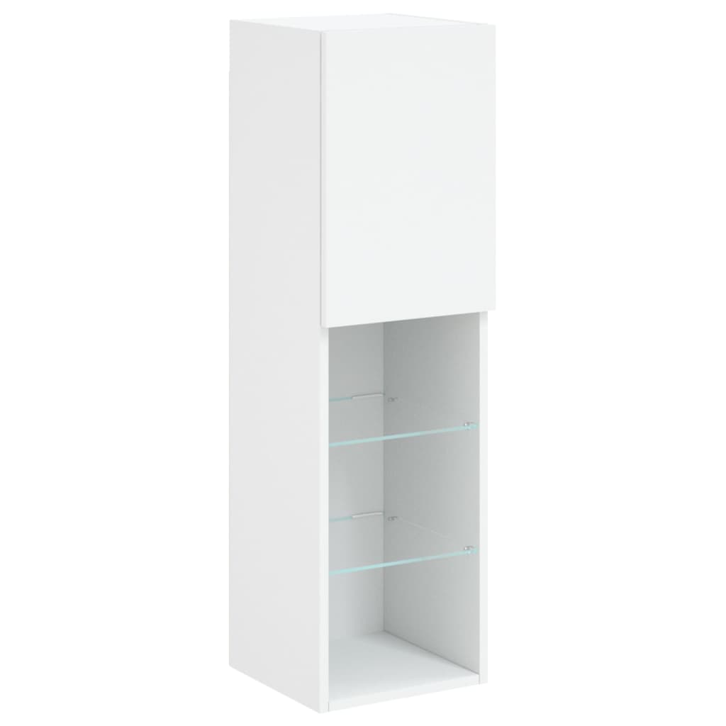 Ensemble de meubles TV muraux 6 pcs avec lumières LED blanc - XIOS
