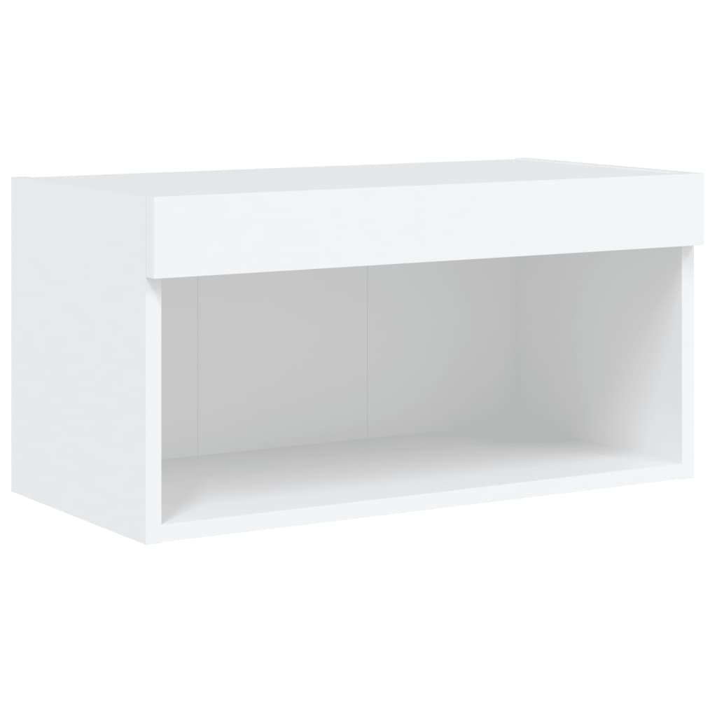 Ensemble de meubles TV muraux 6 pcs avec lumières LED blanc - XIOS