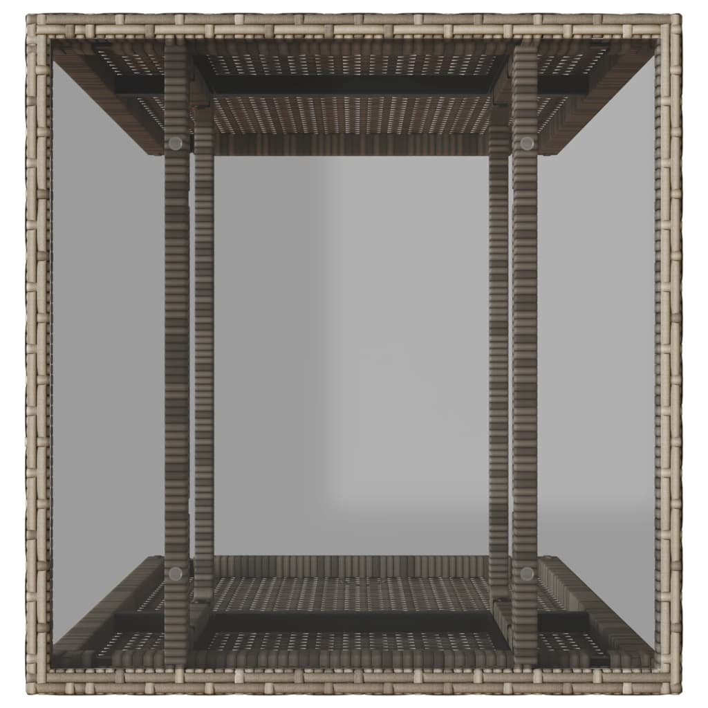Ensemble de bistro 3 pcs avec coussins beige résine tressée - XIOS