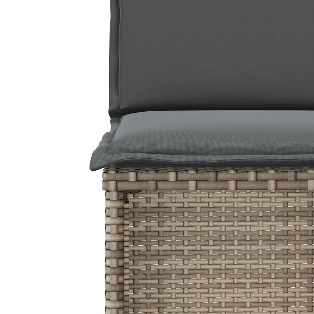 Ensemble de bistro 3 pcs avec coussins beige résine tressée - XIOS