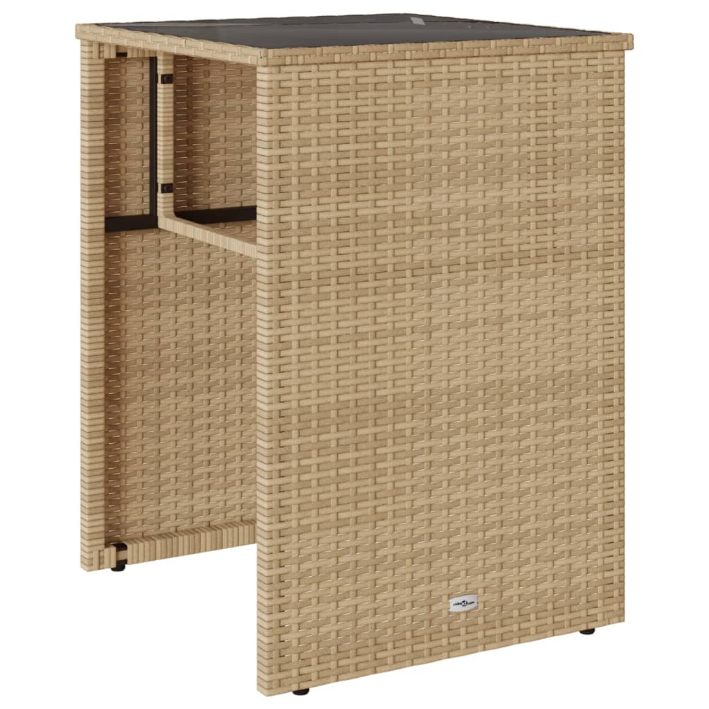 Ensemble de bistro 3 pcs avec coussins beige résine tressée - XIOS