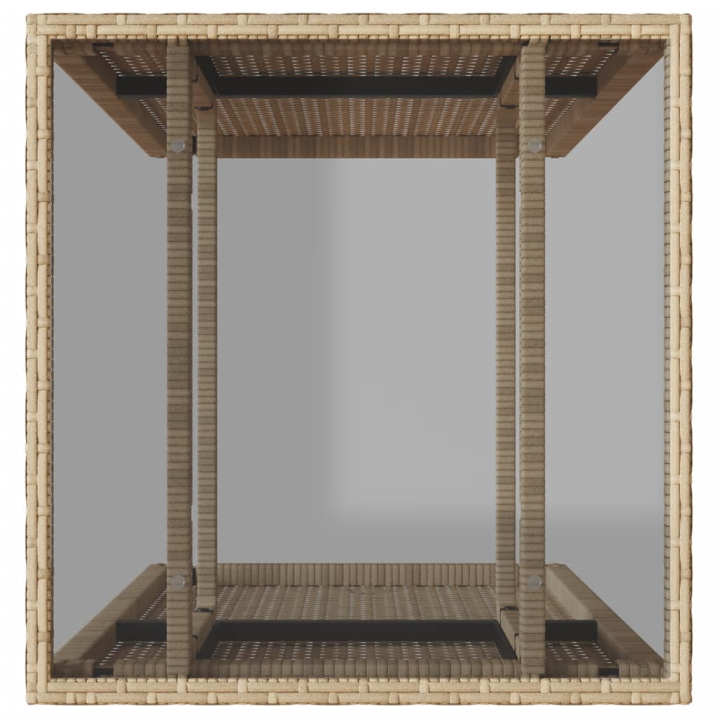Ensemble de bistro 3 pcs avec coussins beige résine tressée - XIOS
