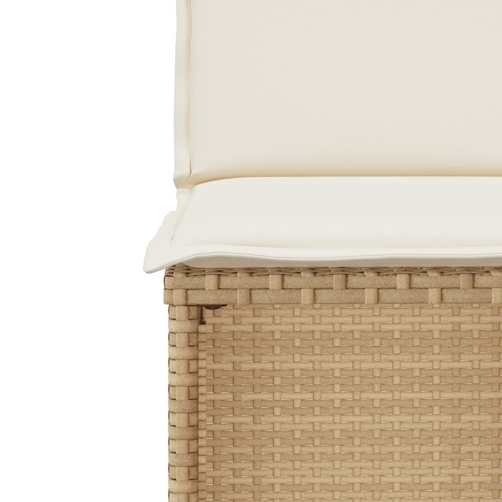 Ensemble de bistro 3 pcs avec coussins beige résine tressée - XIOS