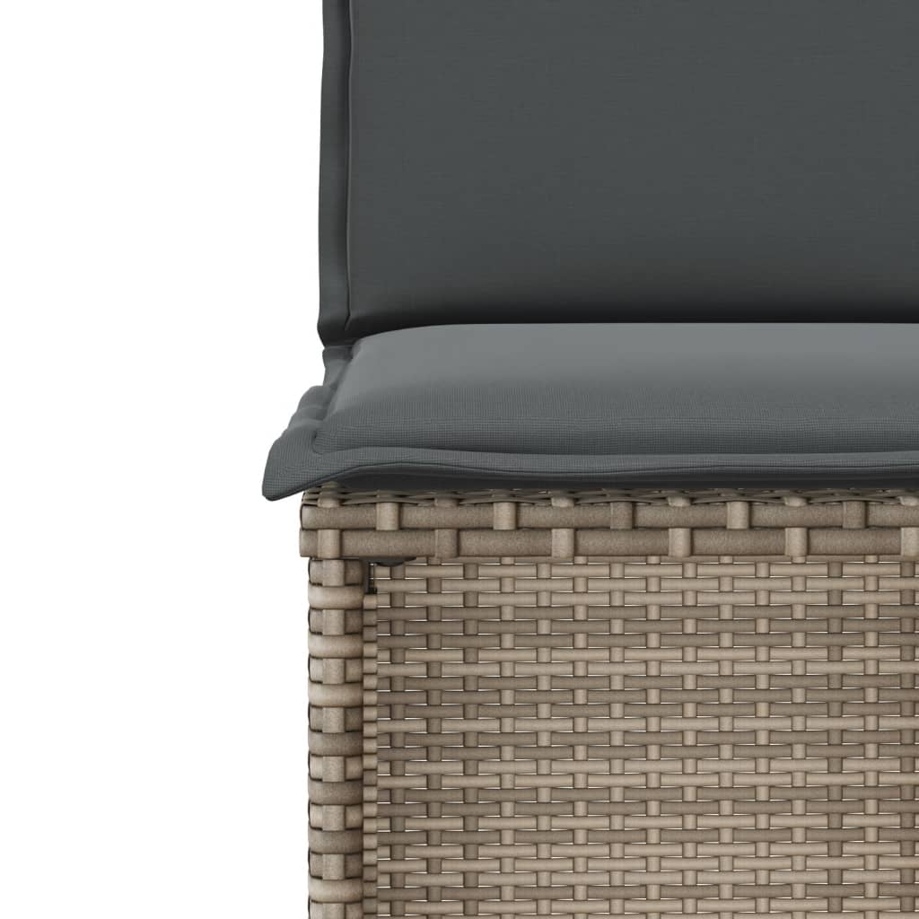 Ensemble de bistro 3 pcs avec coussins gris résine tressée - XIOS