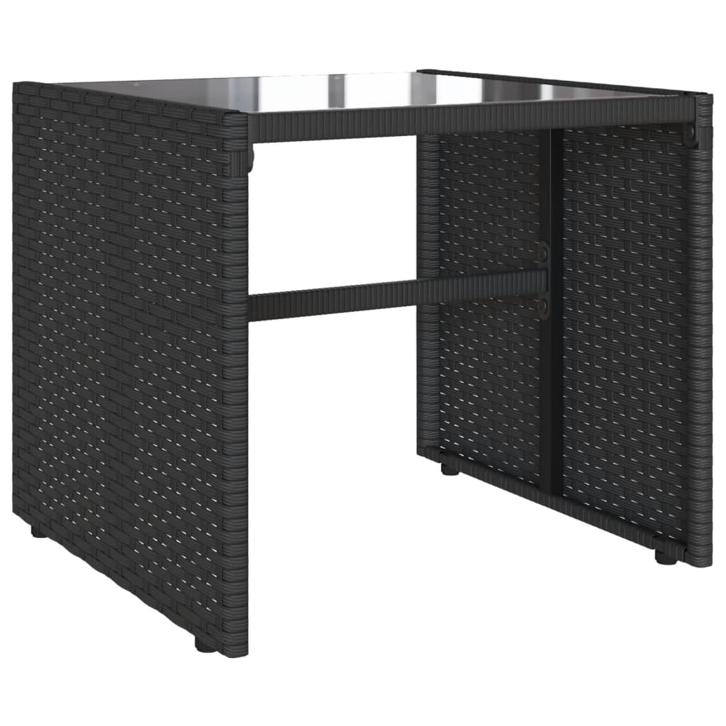 Salon de jardin 4 pcs avec coussins noir résine tressée - XIOS