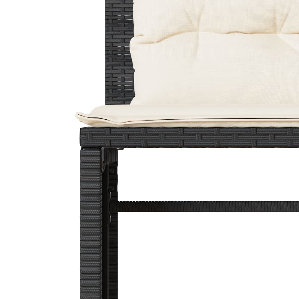 Salon de jardin 4 pcs avec coussins noir résine tressée - XIOS
