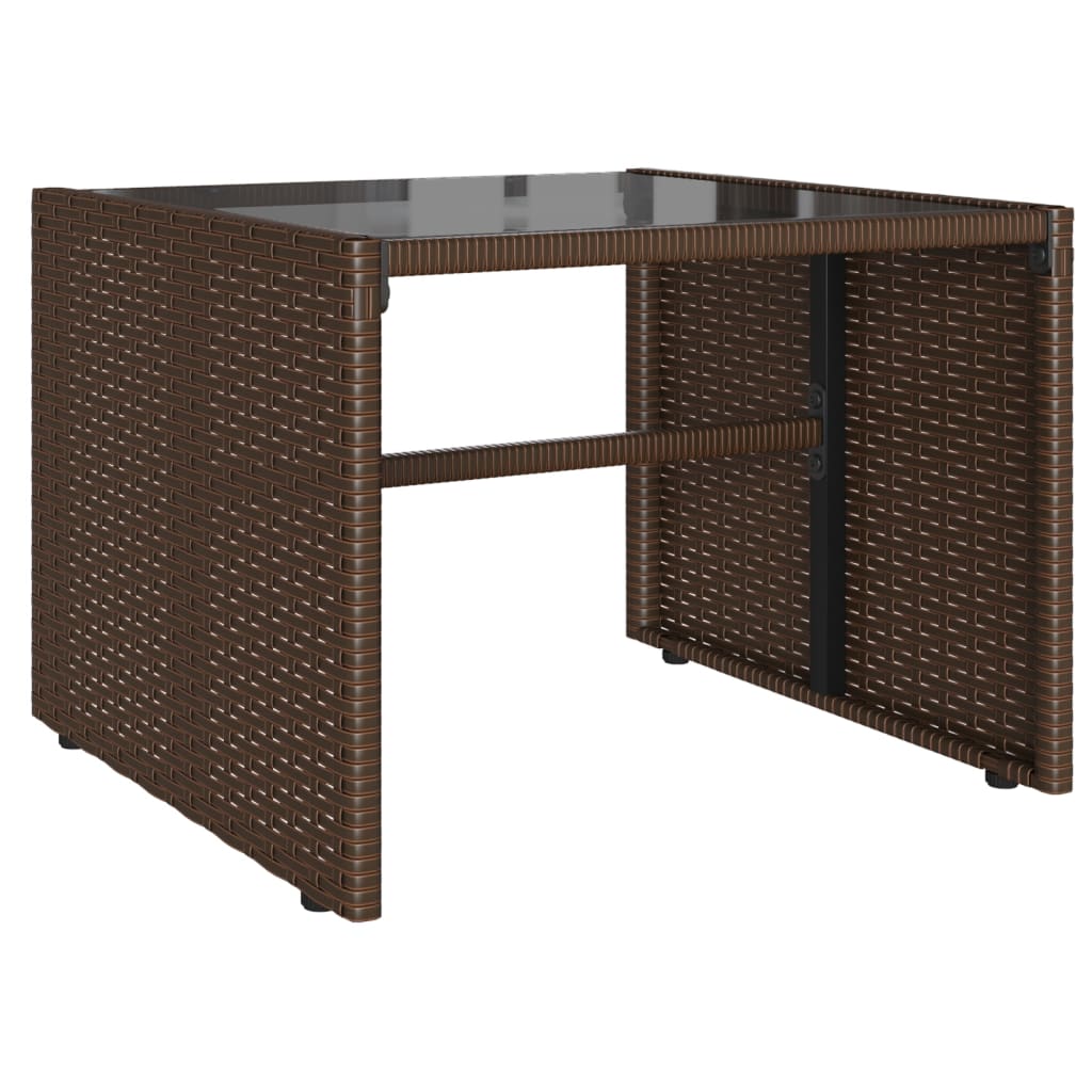 Salon de jardin 4 pcs avec coussins marron résine tressée - XIOS