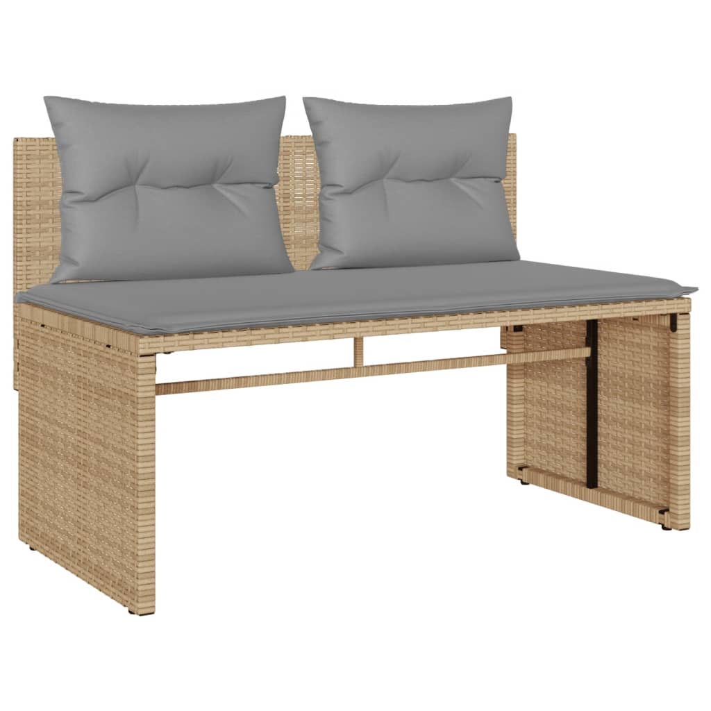 Salon de jardin avec coussins 4 pcs beige résine tressée - XIOS