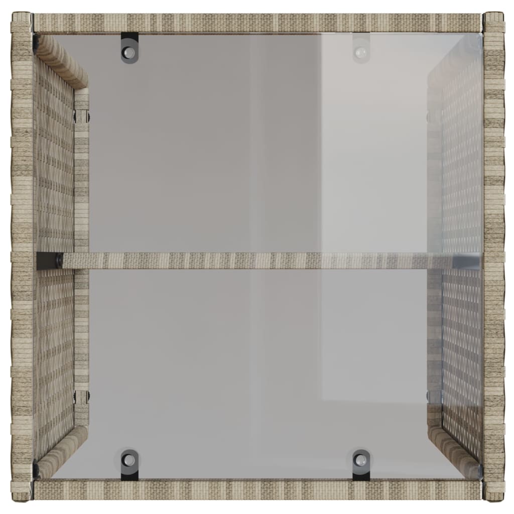 Salon de jardin 4 pcs avec coussins gris clair résine tressée - XIOS