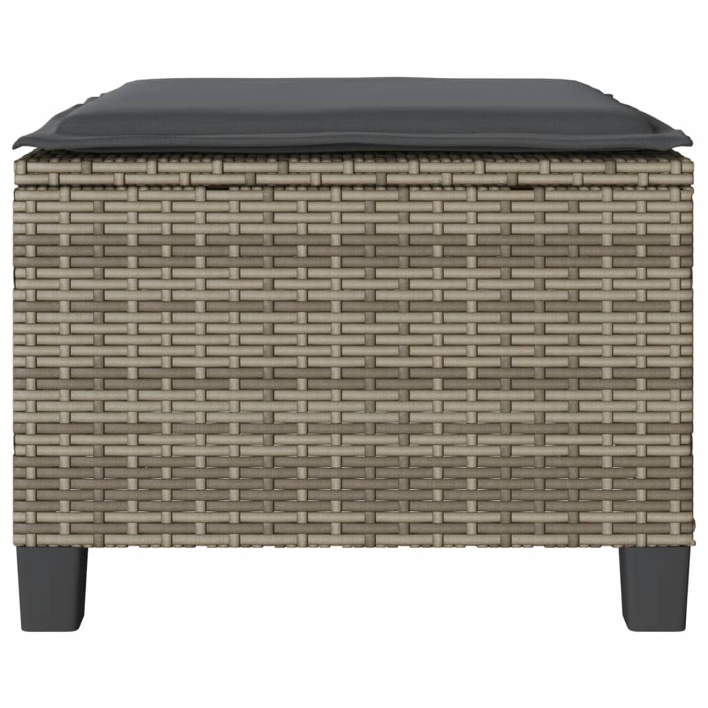 Ensemble de bistro 3 pcs avec coussins gris résine tressée - XIOS
