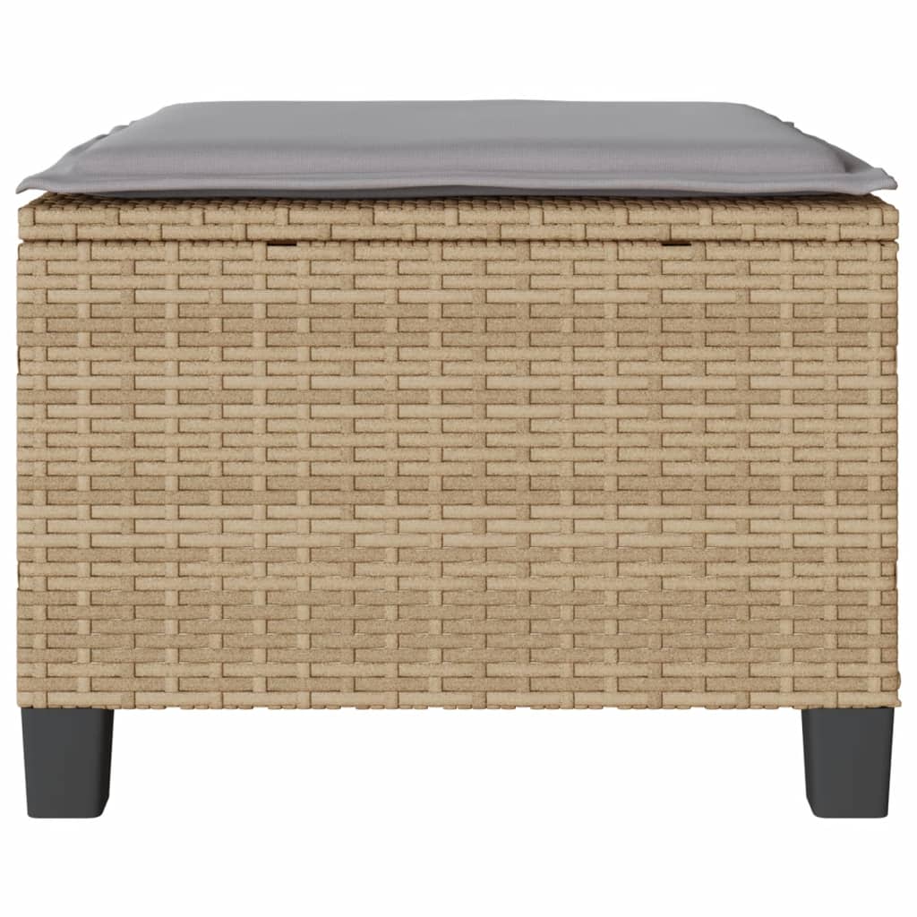 Ensemble de bistro 3 pcs avec coussins beige résine tressée - XIOS