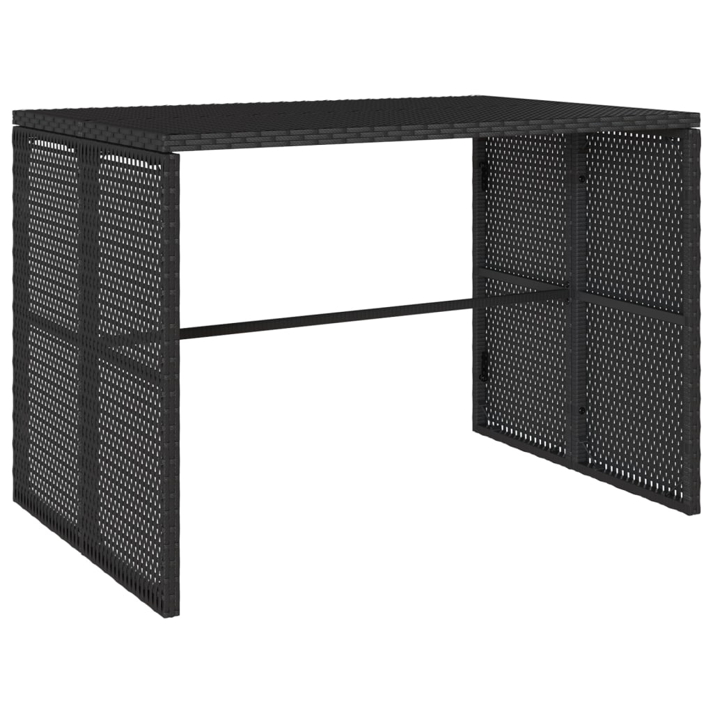 Ensemble à manger de jardin avec coussins 3 pcs Noir - XIOS
