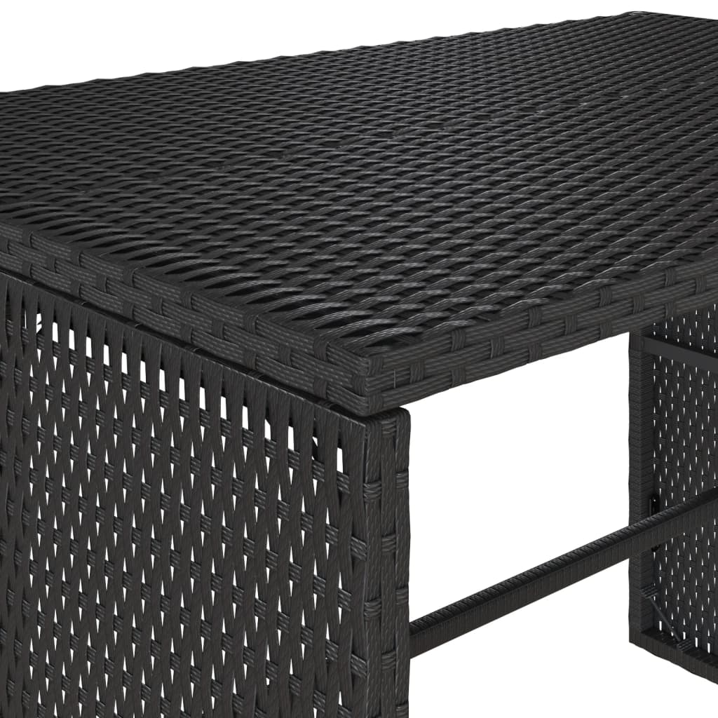 Ensemble à manger de jardin avec coussins 3 pcs Noir - XIOS