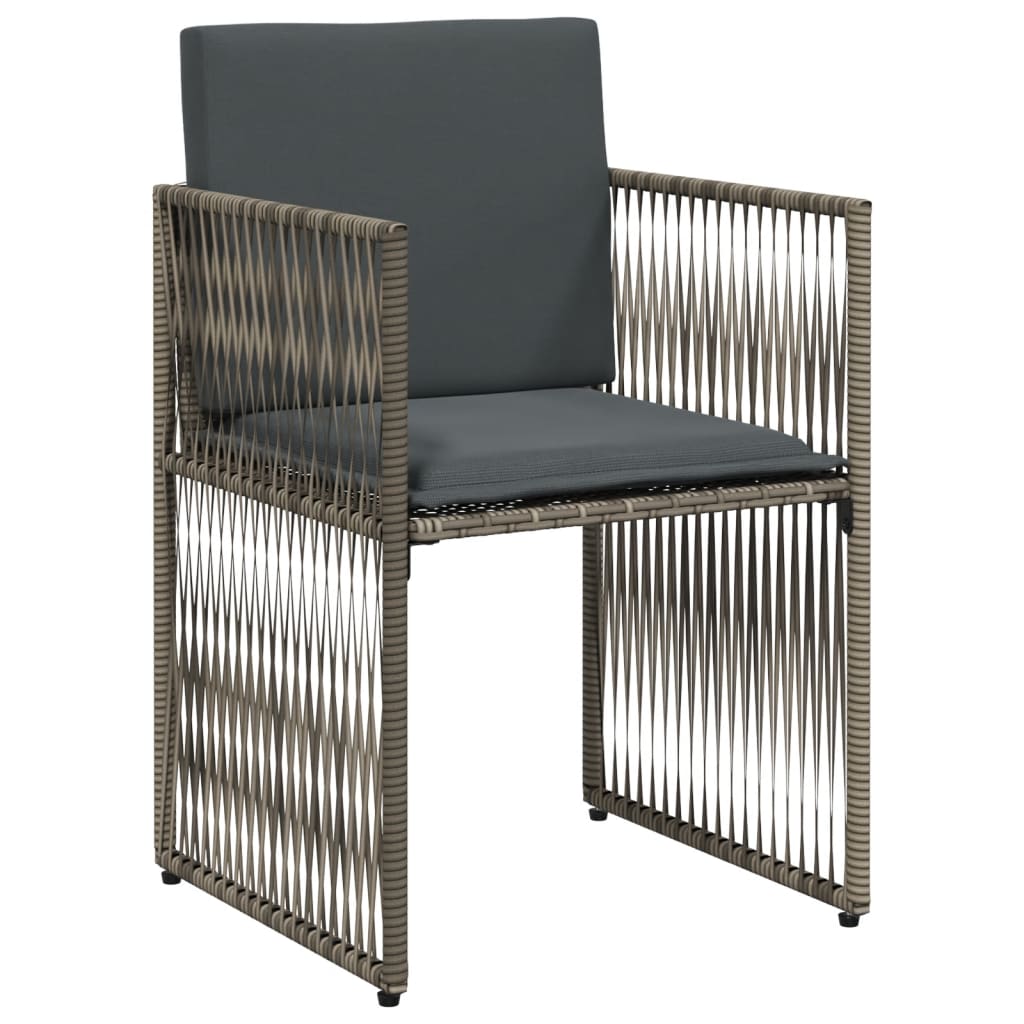 Ensemble à manger de jardin et coussins 7 pcs gris rotin - XIOS