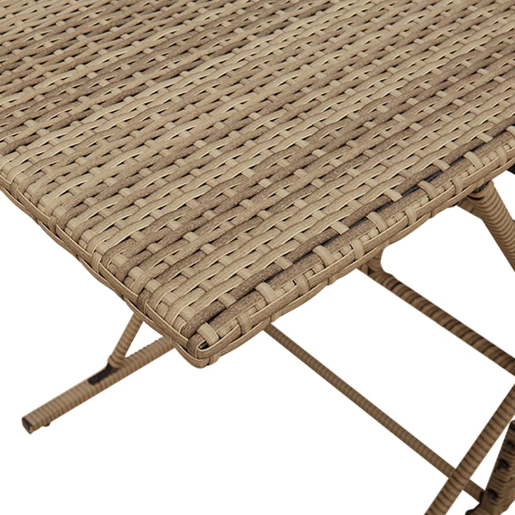 Ensemble à manger de jardin et coussins 7 pcs beige poly rotin - XIOS