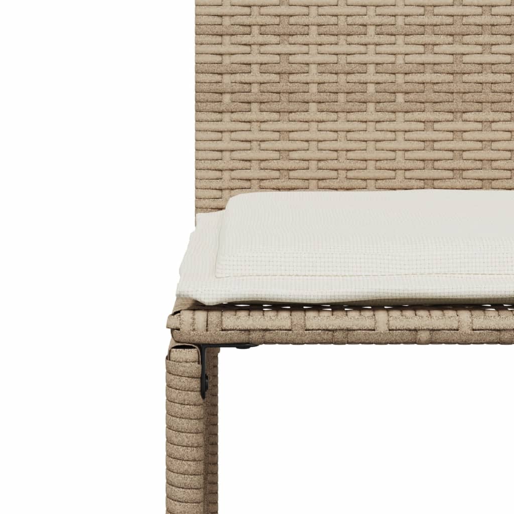 Ensemble à manger de jardin et coussins 7 pcs beige poly rotin - XIOS