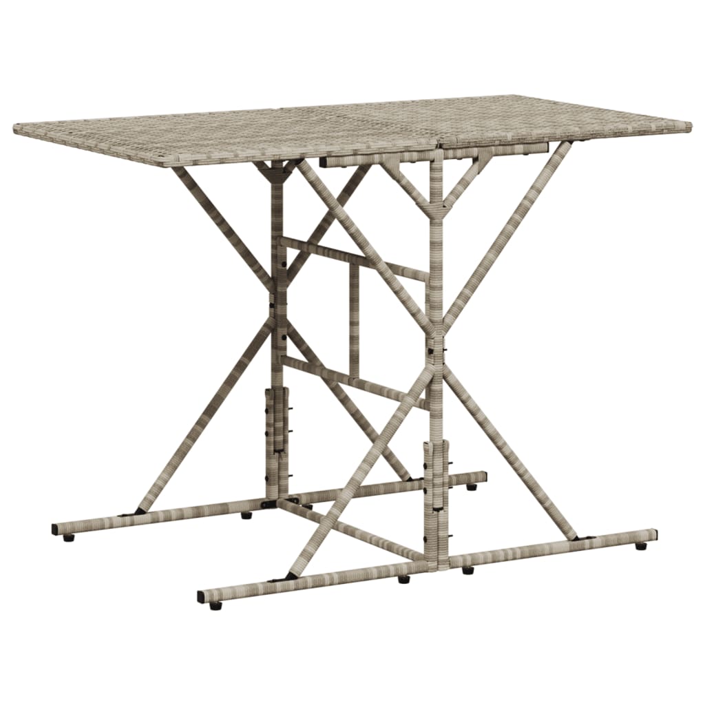 Ensemble à manger de jardin et coussins 7 pcs gris clair rotin - XIOS