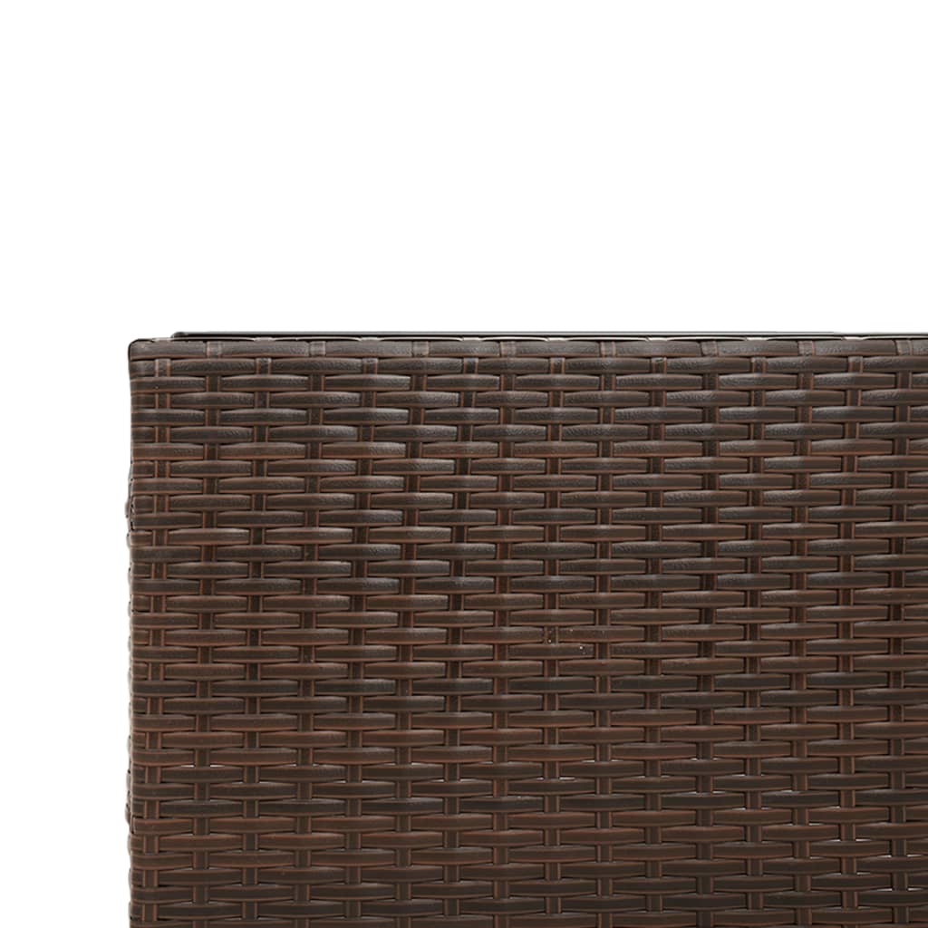 Canapé de jardin avec table et coussins en forme de L marron - XIOS