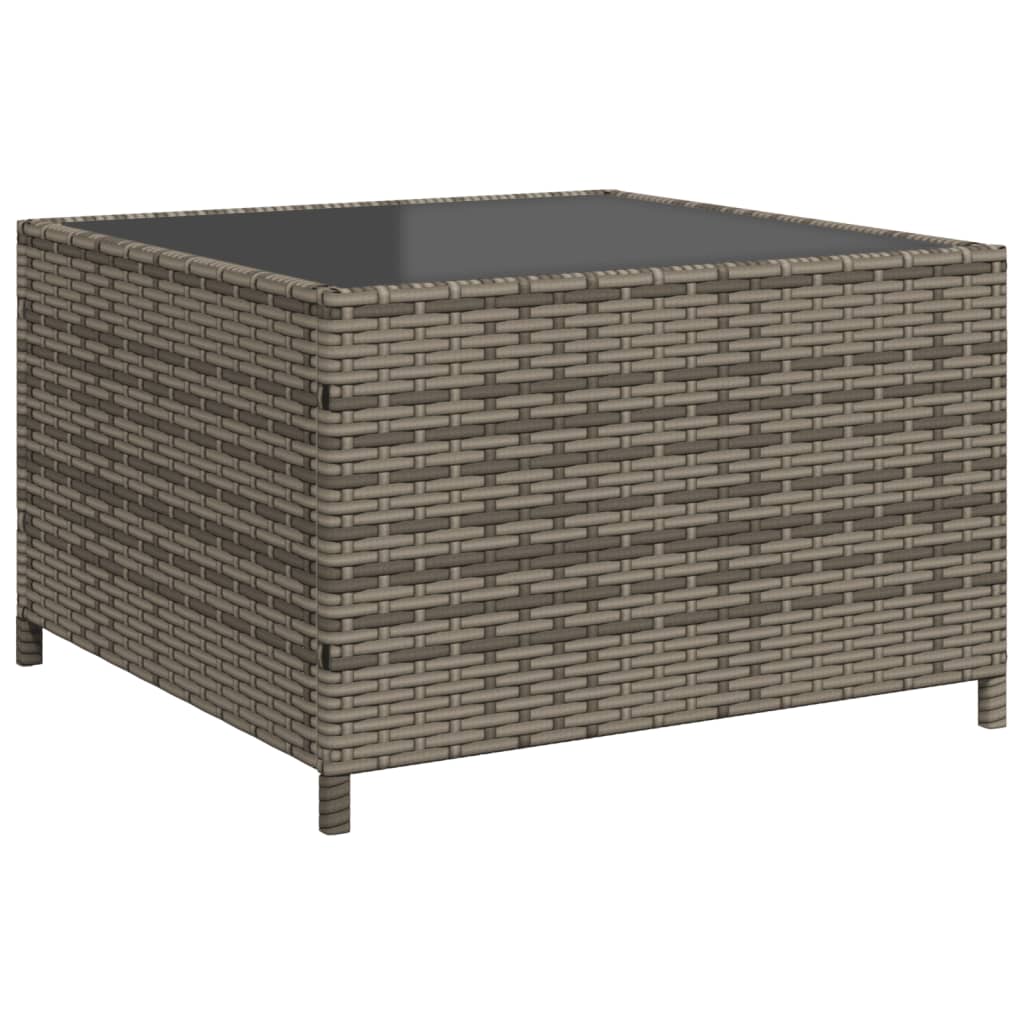 Canapé de jardin avec table et coussins en forme de L gris - XIOS